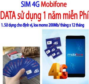 SIM 4G Mobifone sử dụng 1 năm không nạp tiền thích hợp cho loa chuyển tiền máy quẹt thẻ POS định vị GPS và các thiết bị điều khiển.