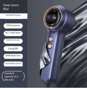 F-22 Portable Turbo High-Speed 100 Gear Stepless Silent Variable Speed USB Rechargeable Fan Super Quiet Strong Electric Mini Fan