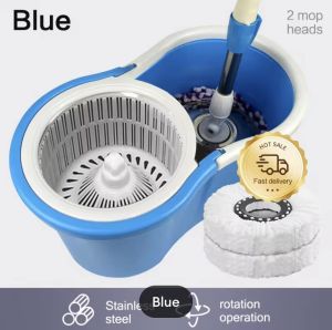 HavenHaven 360° Rotating Squeeze Flat Mop w/ Bucket - 2 Mop Heads Perfect for Quick Home Floor Cleaning#TB09