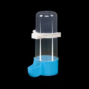 240ML Capacity Automatic Bird Feeder Leak-Proof Plastic Bird Water Dispenser Feeding Tool Detachable Base Parrot Drinking Bottle Pet Cage