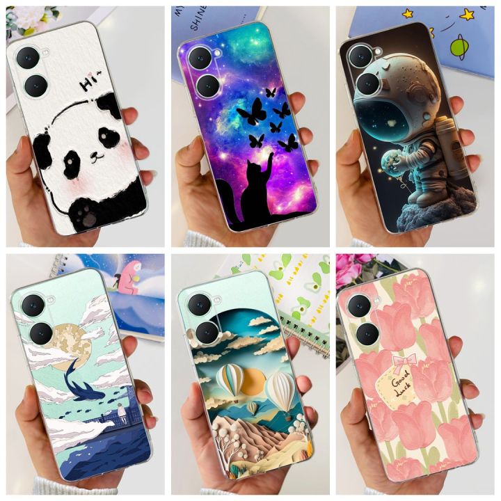 For Vivo Y03 4G Case V2332 2024 New Fashion Painted Cover Clear