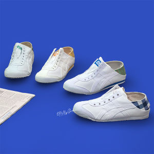 Original Tiger Shoes Classic White/arrow Tail Mens and Womens Canvas Non-slip Lazy Slip-on Comfortable Breathable Casual Sneakers 1183A437