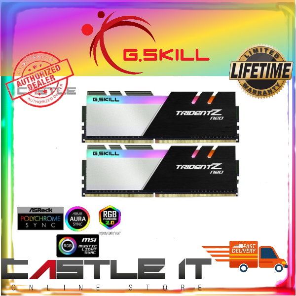 G.Skill TRIDENT Z NEO RGB Performance for AMD & Intel DDR4 32GB 16GB  3600MHZ 3200MHZ Gaming Ram F4-3600C18D-16GTZN | Lazada