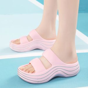 The New Summer Girls Slippers Ins Students Wear Versatile Thick-soled Non-slip Comfortable Indoor Bathroom Sandals for Home Use