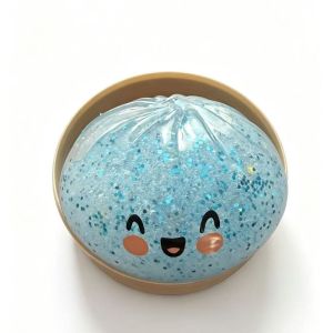 SEA JJT Cute Shiny Stuffed Bun Squeezing Toy Decompression Toy Soft and Adorable Decompression Fun Doll Soft and Adorable Squeeze Stuffed Bun Toy