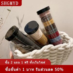 [COD] SHGMYD แหวนใส่ผ้าขนหนูกระป๋อง20ชิ้น กล่องยืดหยุ่นสูงไร้รอยต่อสีทึบที่มัดผมหางม้าเครื่องประดับผม