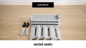 Slim Trolley with Wheels Kitchen Bathroom Storage Rack Narrow Gap Movable Trolley Rack Shelf Multi Purpose Toilet