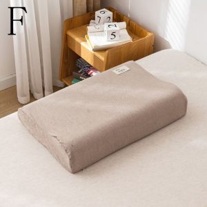 PELLETIZING Cotton Latex Pillows Case 5030cm/6040cm Solid Color Pillow Cover Home Textile Soft Sleeping Pillowcase Pillow