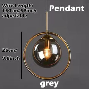 Simple Glass Lamp Living Room Kitchen Creative Pendant Light Bedside Aisle Corridor Background Chandelier