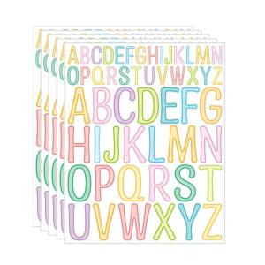 5 Sheets Journal Sticker Colourful Letter Sticker Scrapbook Sticker Reward Sticker Alphabets Sticker Decorative Sticker