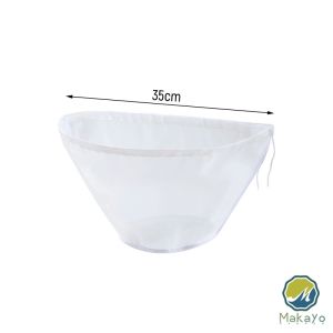 Makayo ถุงตาข่ายกรองนมถั่วเหลือง ชา กาแฟ  ถุงกรองไนล่อน เกรดอาหาร นํากลับมาใช้ใหม่ได้  Food strainer