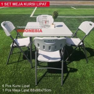 1 SET Meja Lipat Kursi Lipat Portable Meja Makan Belajar Laptop 88cm SUNC TOOLS