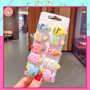 Set 10 Kẹp Tóc Mỏ Vịt Hoạt Hình Xinh Xắn Đáng Yêu Cho Bé Gái