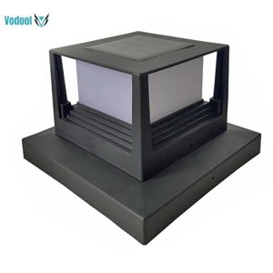 Solar Powered Post Light IP54 Waterproof Outdoor Column Patio Fence Gate Street Lamp for Courtyard Landscape Decor [Vodool Official Center]
