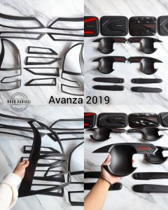 Paket Garnish Depan Belakang Outer Cover Door Handle Tank Cover Mobil All New Avanza 2019-2021 All Variant Premium