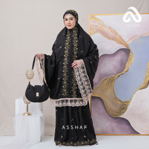 Mukena Dewasa Katun Bordir Bunga Yasmeen Renda Cantik
