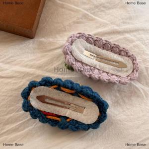 [COD] Home Base Handmade Wool Crocheted Sweet And Cute Hairpin Cartoon Fruit Autumn And Winter BB Clip Bangs Clip Hairpin Hair Accessories