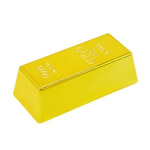 NCUMBE Glittering Fake Gold Bar Simulation Paperweight Golden Brick Office Accessory Door Stop Bullion Bar Home Decor