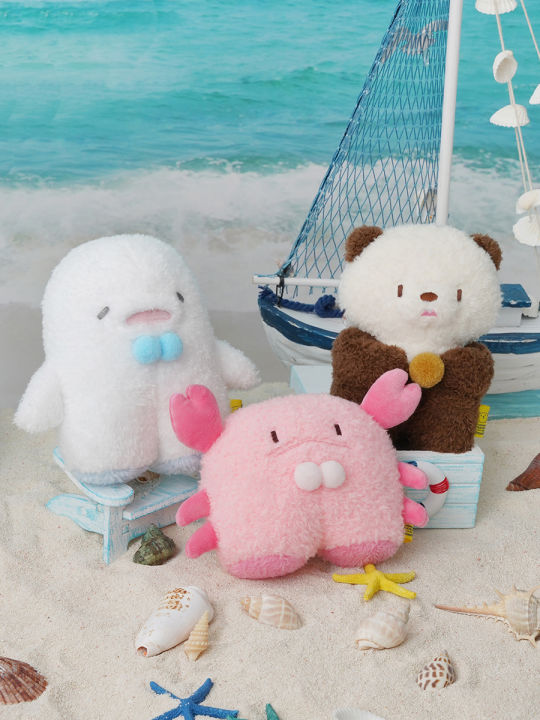Japan imported sunlemonorigina sea otter plush doll birthday toy baby soothing cute doll.