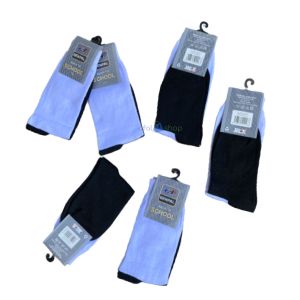 Kaos Kaki Sekolah 6 Pcs Putih Telapak Hitam SD SMP SMA