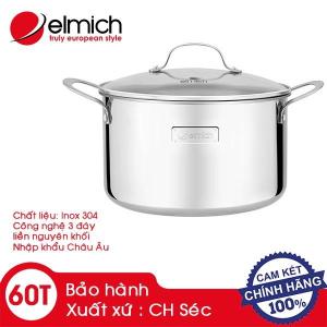 Nồi Inox Cao Cấp 3 Lớp Đáy Liền Elmich Tri-Max bảo hành 3 năm - Fullsize 16/18/20/24/26/28cm