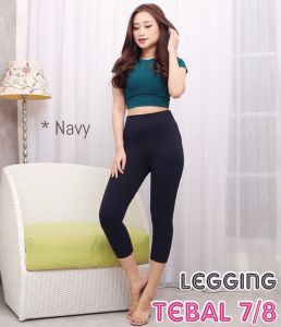 CELANA LEGGING PENDEK 7/8 TEBAL FLEECE IMPORT HIGHWAIST