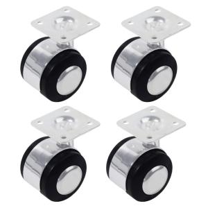 4pcs Furniture Caster Wheels With Brake Suitable For Safe And Stable Movement On Hard Floor Surfaces Protecting Hardwood