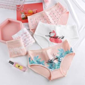 BEE - Celana Dalam Wanita Katun Import Cd Mid Waist Jiashini 885