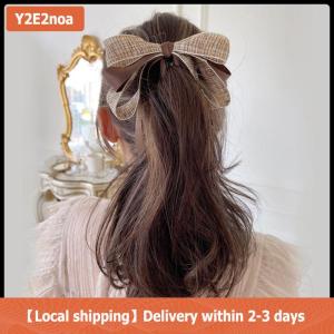 【Local shipping】 2022 New Ribbon Bow Banana Clip Cute Pearl Hair Pins Barrette Women Hair Accessories Fashion Solid Color Elegant Hair Claw