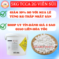 TCCA 2G VIÊN SỦI - CLO VIÊN SỦI 90% - Xử lí nước hồ bơi, khử trùng sát khuẩn- viên nén khử trùng hồ bơi. 
