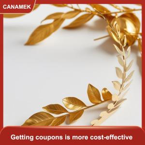 【CANAMEK】 Mới Retro Vàng màu lá Headband headpiece vương miện vương miện Mũ Nữ Thần Hy Lạp đầu trang sức cô dâu phụ kiện tóc cưới
