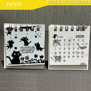 FUYU🔥🔥🔥 ปฏิทินตั้งโต๊ะ2026รายเดือนรายปีสมุดรายวันน่ารักปฏิทินคอยล์น่ารักตารางรายปีออแกไนเซอร์ทำรายการอุปกรณ์สำนักงานบ้าน