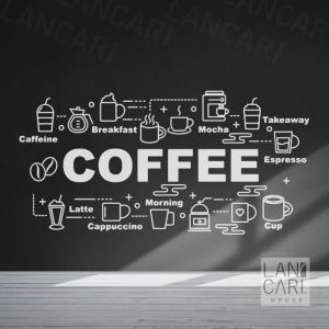 Cutting Stiker Dekorasi Cafe Coffee Stiker Custom Hiasan Dinding