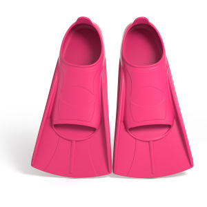 Short Swimming Diving Fins Silicone Full Foot Flippers Non‑Slip With Drain Hole for Kids Adult Snorkeling Swim Training Equipment