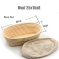 Bread Proofing Basket Oval Natural Rattan Fermentation Basket With Cloth Liner Kitchen Baking Tool. 
