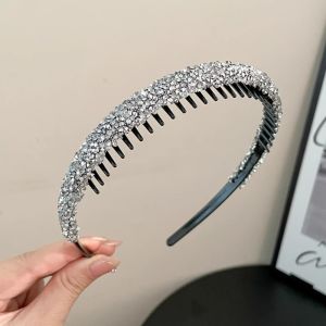 Bando Wanita Bentuk Sirkam Gelombang Permata Gaya Korea Aksesoris Rambut HG BDO17