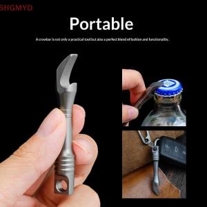 (COD)SHGMYD ที่เปิดขวดชะแลงโลหะผสมไททาเนียมพวงกุญแจขนาดเล็ก อเนกประสงค์จัดส่งด่วนจี้สร้อยคอ