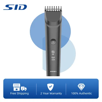 SID Hair Trimmer Strong Power Cordless Hair Clipper Low Noise LED Display Strong Power Adjustable 6 Gears Setting USB Charging for Man Children Olds Bald Shaving