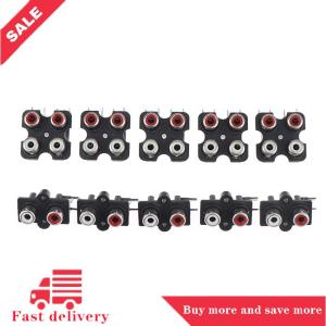 [COD] 5Pcs 2/4 hole RCA Female Stereo audio Jack AV Audio input socket Connector