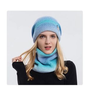 Topi set Syal untuk Musim dingin dengan Inner Fleece