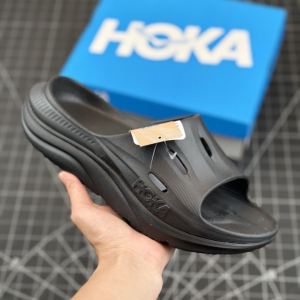 2024 Original HOKA One One Ora Recovery Slides 3 for Men Women Ladies Beach Sandals Sports Slippers Black