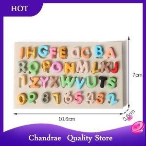 [Chandrae] Silicone Letters Numbers Fondant Cake Mold DIY Sugarcraft Chocolate Baking Decor