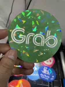 GRAB v1 PREMIUM  STICKER LOGO BUY 1 TAKE 1  STICKER (waterproof scratch proof non faded)