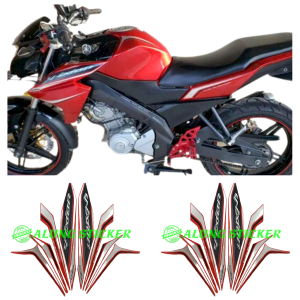 STIKER STRIPING LIS LES BODY MOTOR YAMAHA VIXION TAHUN 2013 WARNA MERAH 1SET STANDAR