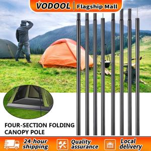 【Fast delivery】 6.6ft Tent Awning Pole Folding Iron Tube Canopy Rod Outdoor Camping Accessories