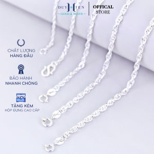Dây Chuyền Bạc Tặng Mẹ S990 Nguyên Chất Dạng Xoắn Siêu Bền Đẹp Đủ 6 Size - Vàng Bạc Duy Hiển
