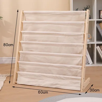 Kids Bookshelf Solid Wood Childrens Bookshelf Kids Bookcase Floor Bookshelf 6-layer Simple Book Rack