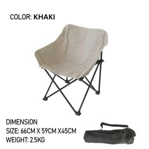 Foldable Camping Chair Outdoor Picnic Fishing Hiking Stool Kerusi Lipat Khemah Outdoor Chair Portable Moon Chair