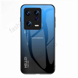 เคสสำหรับ Xiaomi 13T Pro 13pro Xiaomi13 Pro Xiaomi13 Xiaomi13pro Lite Mi 13Pro 5G 2023ไล่ระดับสีเคสโทรศัพท์กระจกเทมเปอร์กรอบ TPU แบบนุ่มฝาหลังกันกระแทก