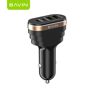 BAVIN PC587 40W Dual USB 3.0 + 20W PD Type-C Fast Charging Car Charger for iPh & Android Devices (Supports iPh17 Series)